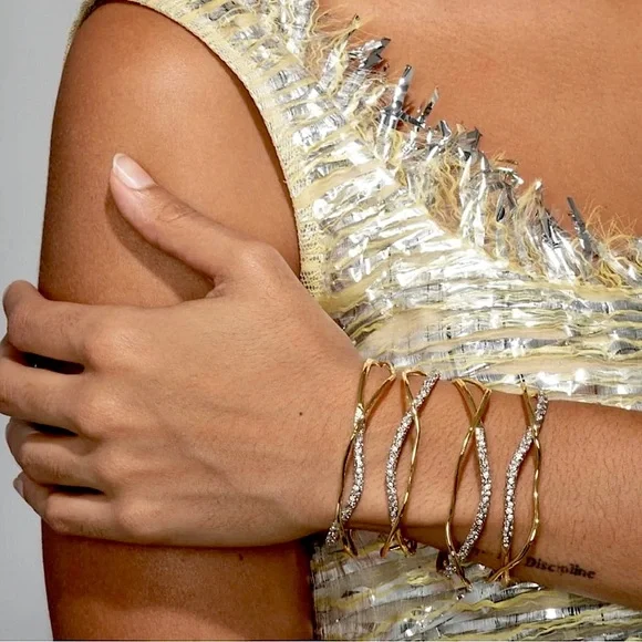 SOLD - ALEXIS BITTAR Solanales Crystal Gold Cuff - Picture 12 of 15
